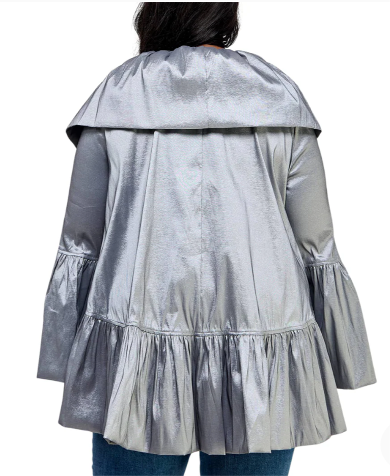 Long Sleeve Ruffle Detail Jacket
