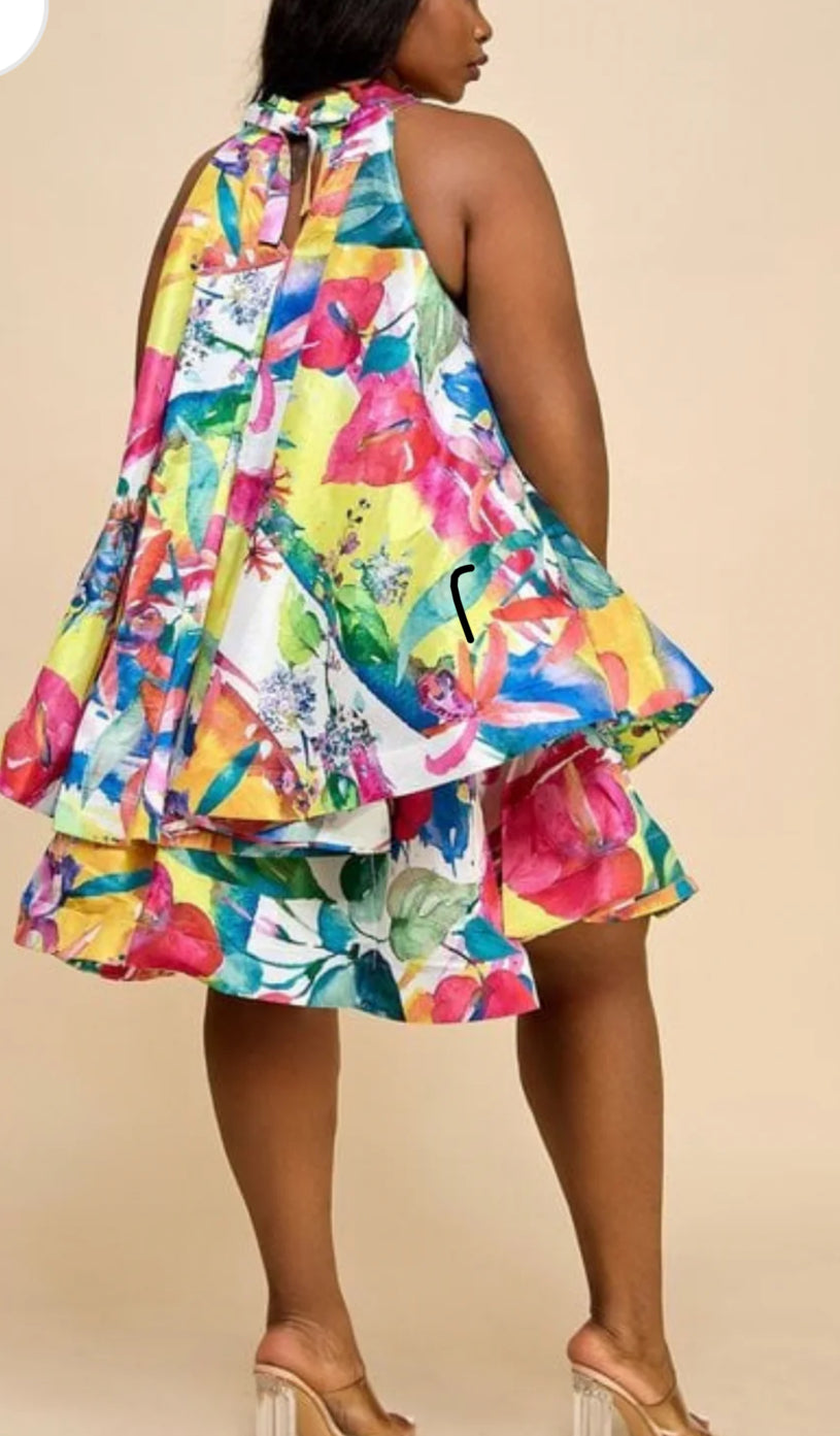 Tropical Paradise Midi Dress