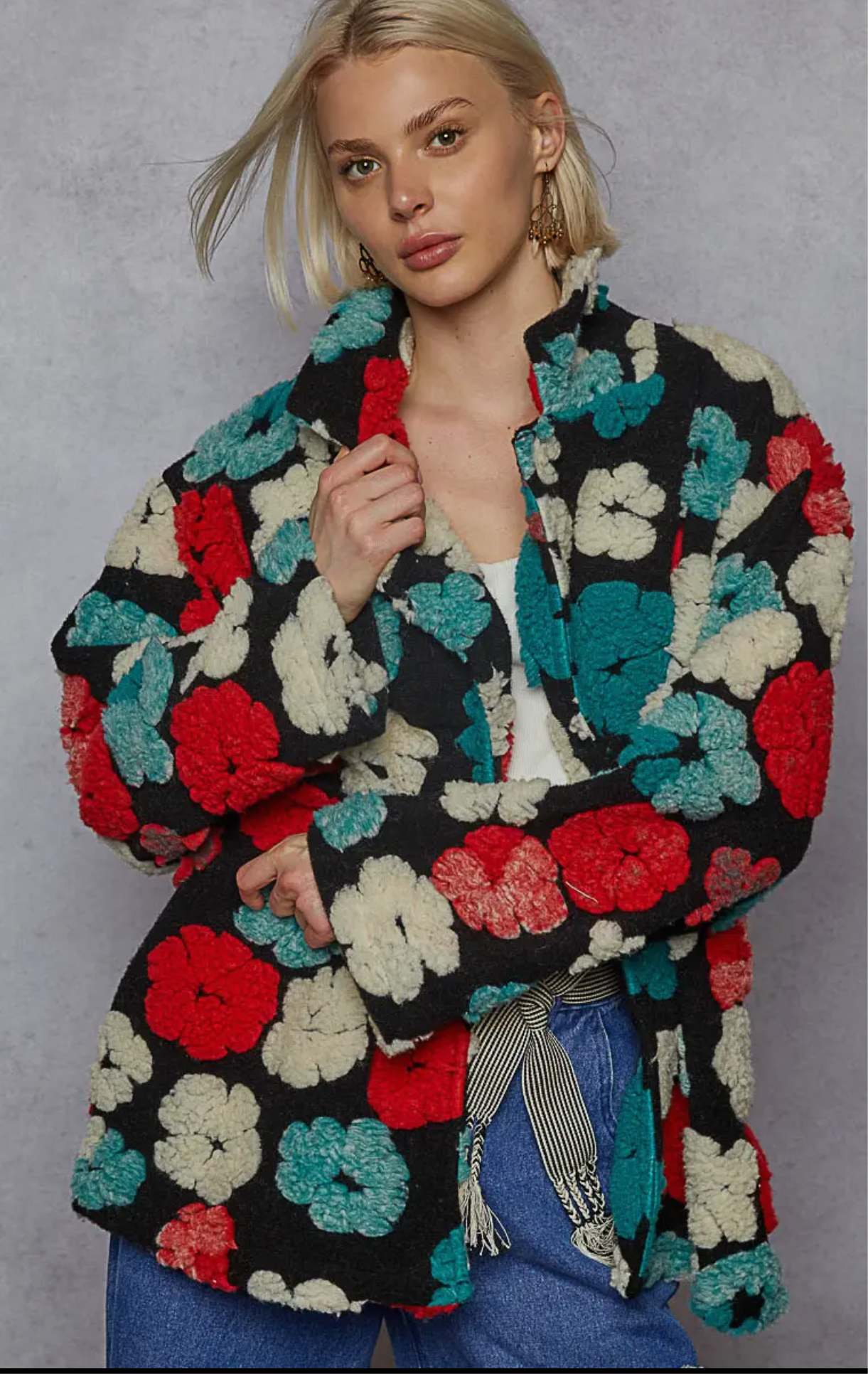 MIA FLORAL TUFTED JACKET