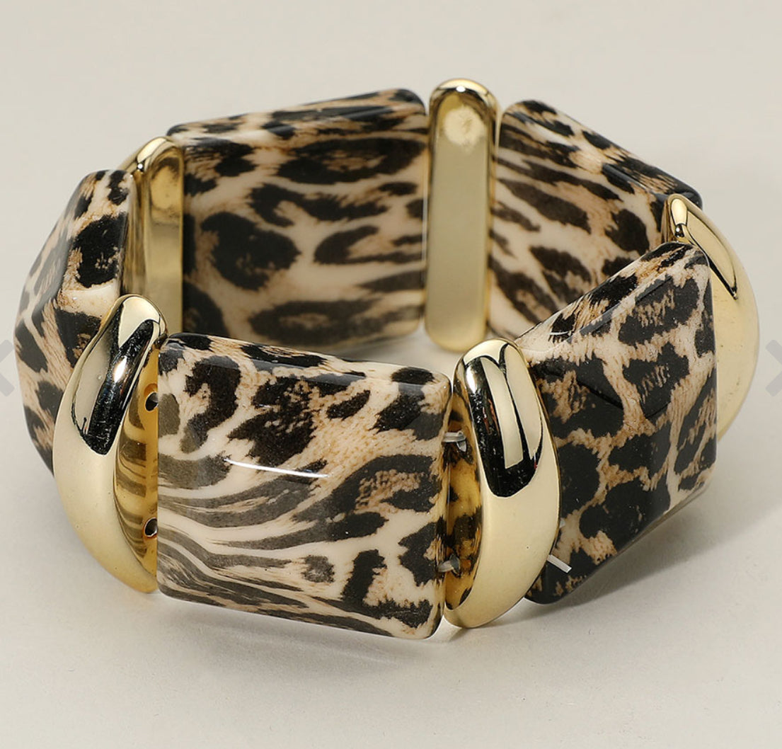 Bold Leopard Stretch Bracelet