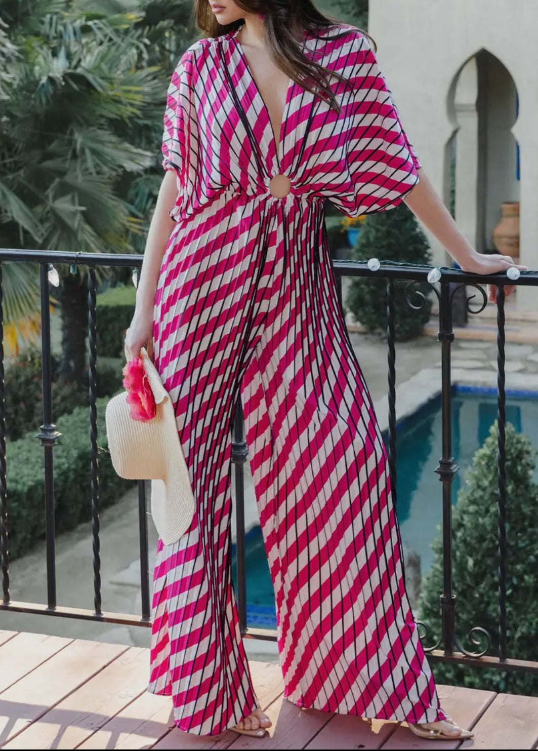 Sangria Stripe Jumpsuit