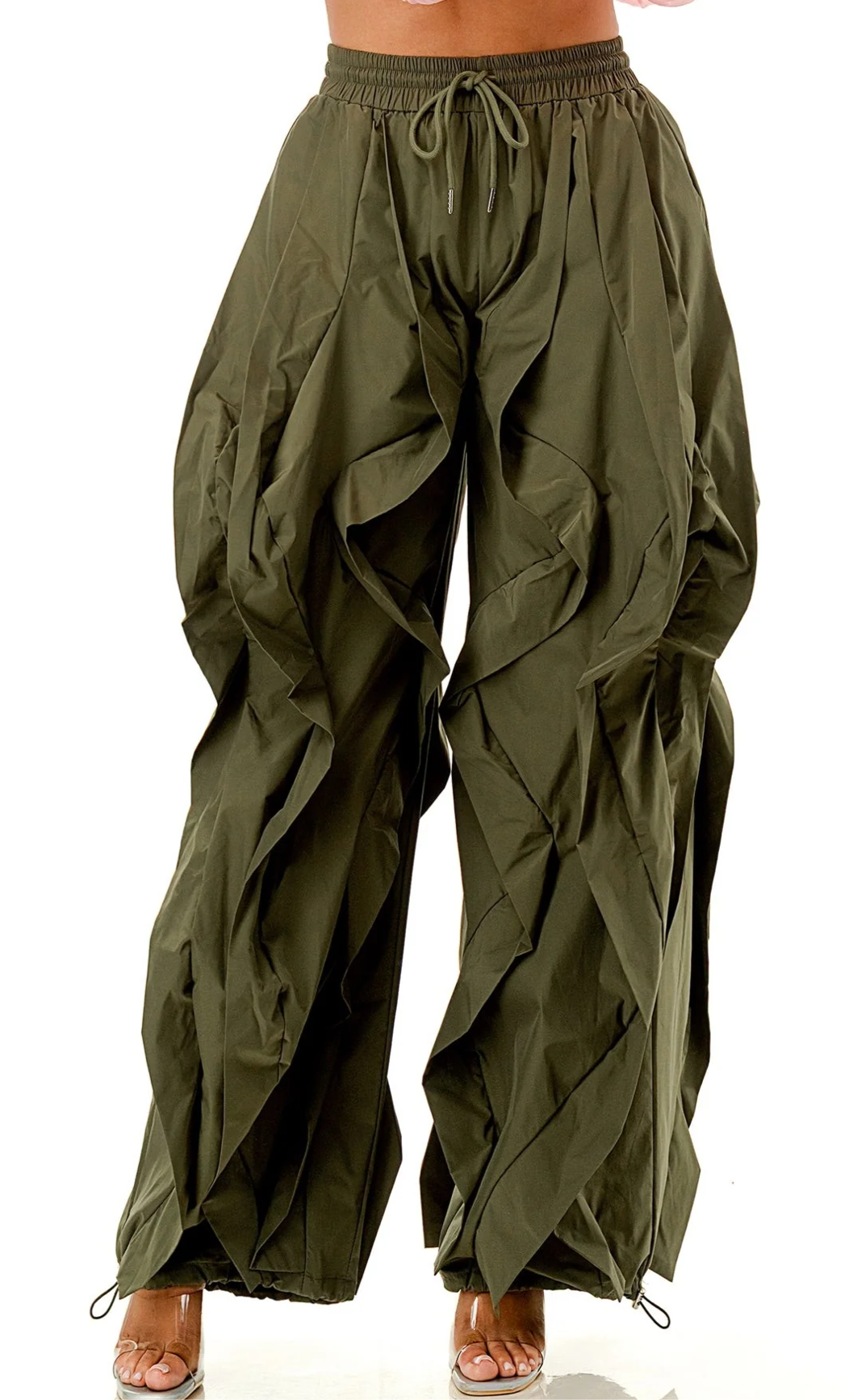 No Drama Ruffle Drawstring Jogger Pants
