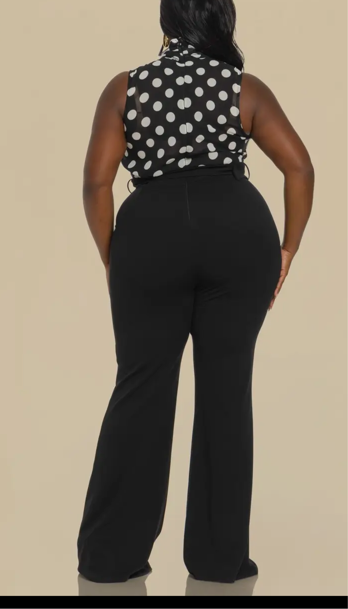 BLANCHE POLKA DOT JUMPSUIT_Black