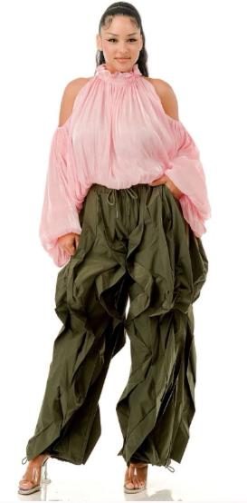 No Drama Ruffle Drawstring Jogger Pants