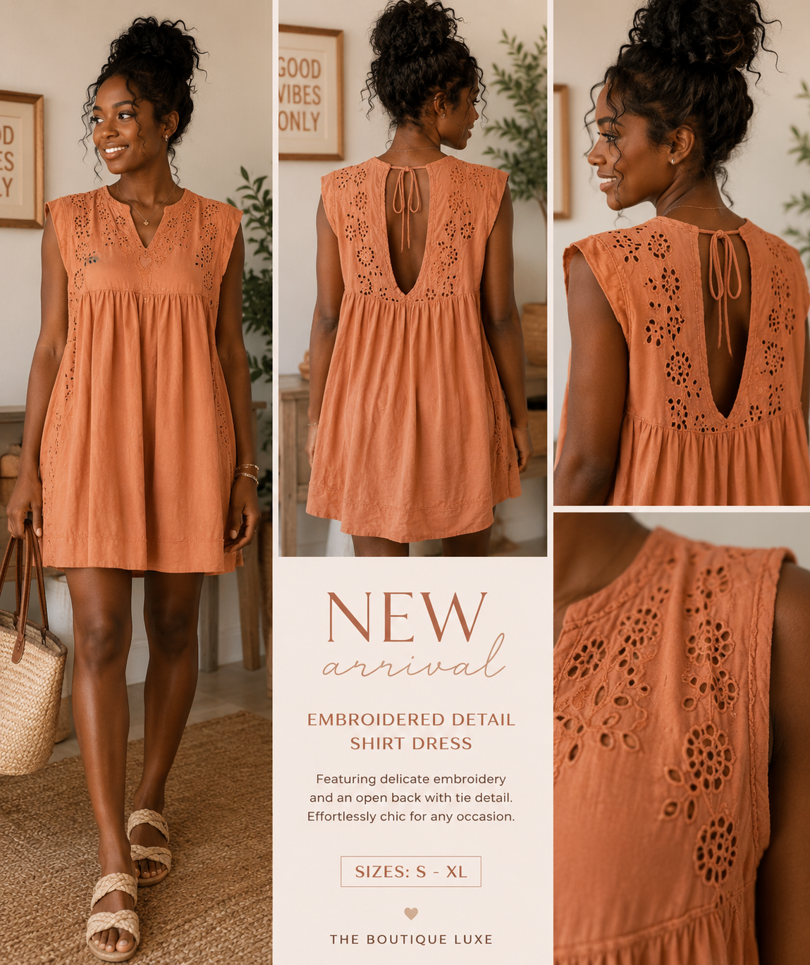 The Boho Breeze Embroidered Dress/Shirt