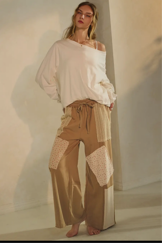Sissy Patchwork Wide Leg Pants
