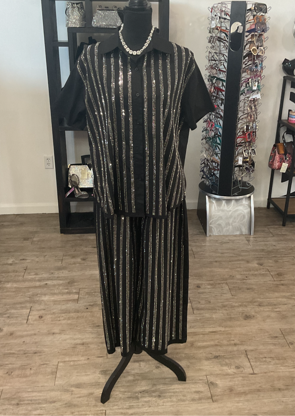 GLITTERING NIGHTS | BLACK CO-ORD SET