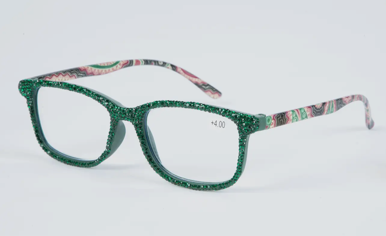 GREEN  RHINESTONE SQUARE READER Power 1.0