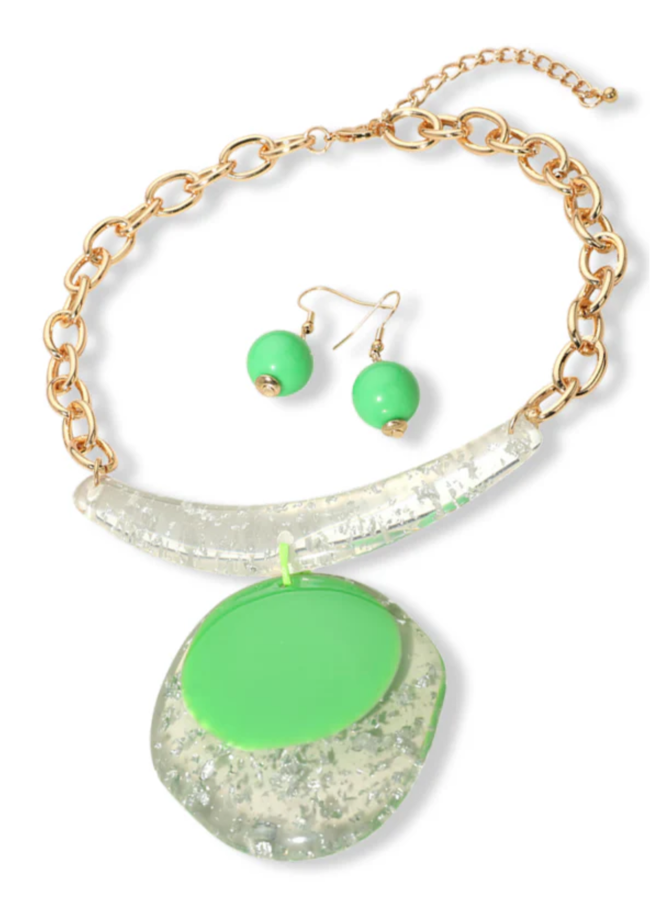 Clear w/ Color Statement Necklace