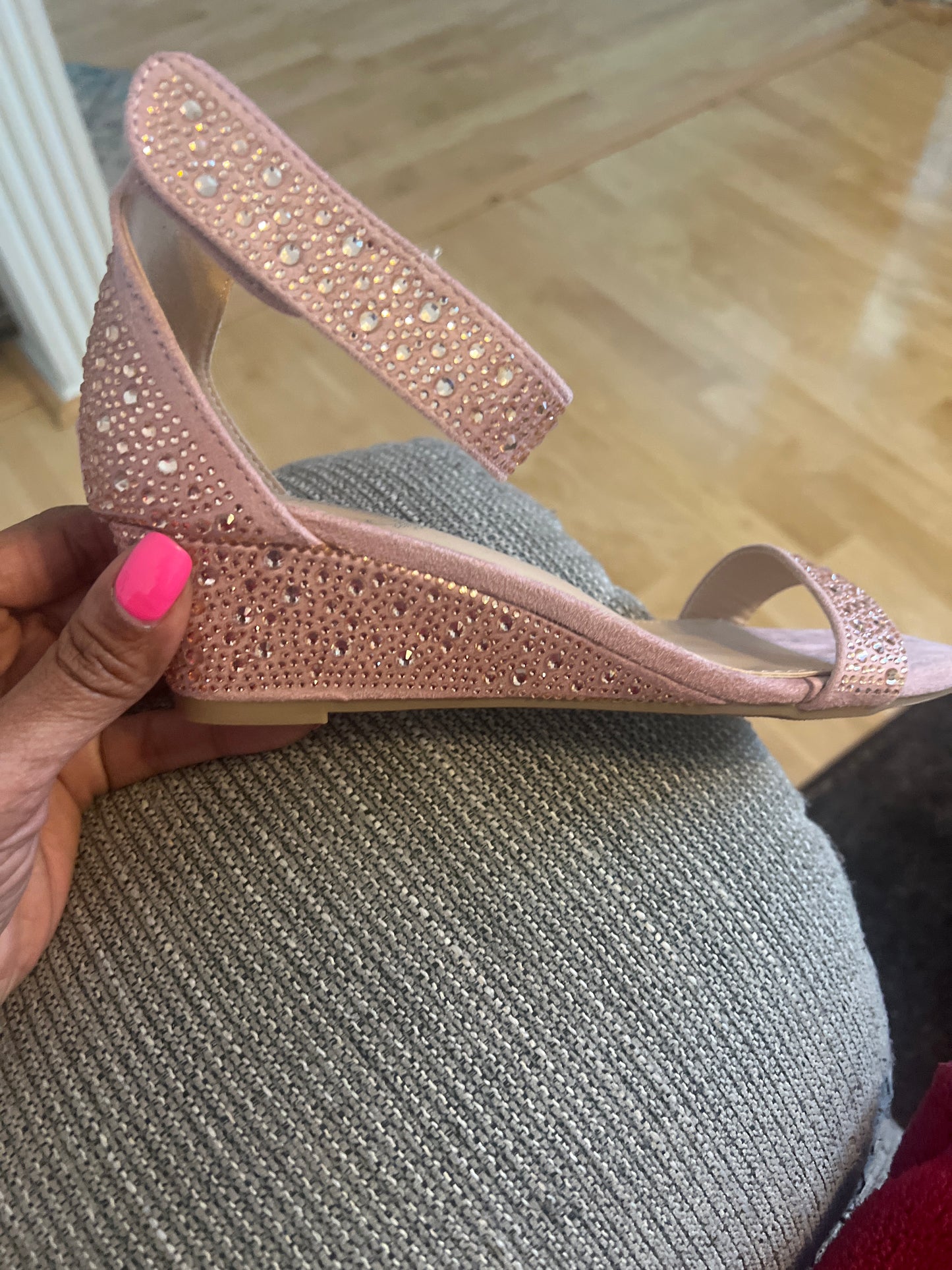 Pave Crystal Embellished  Wedges