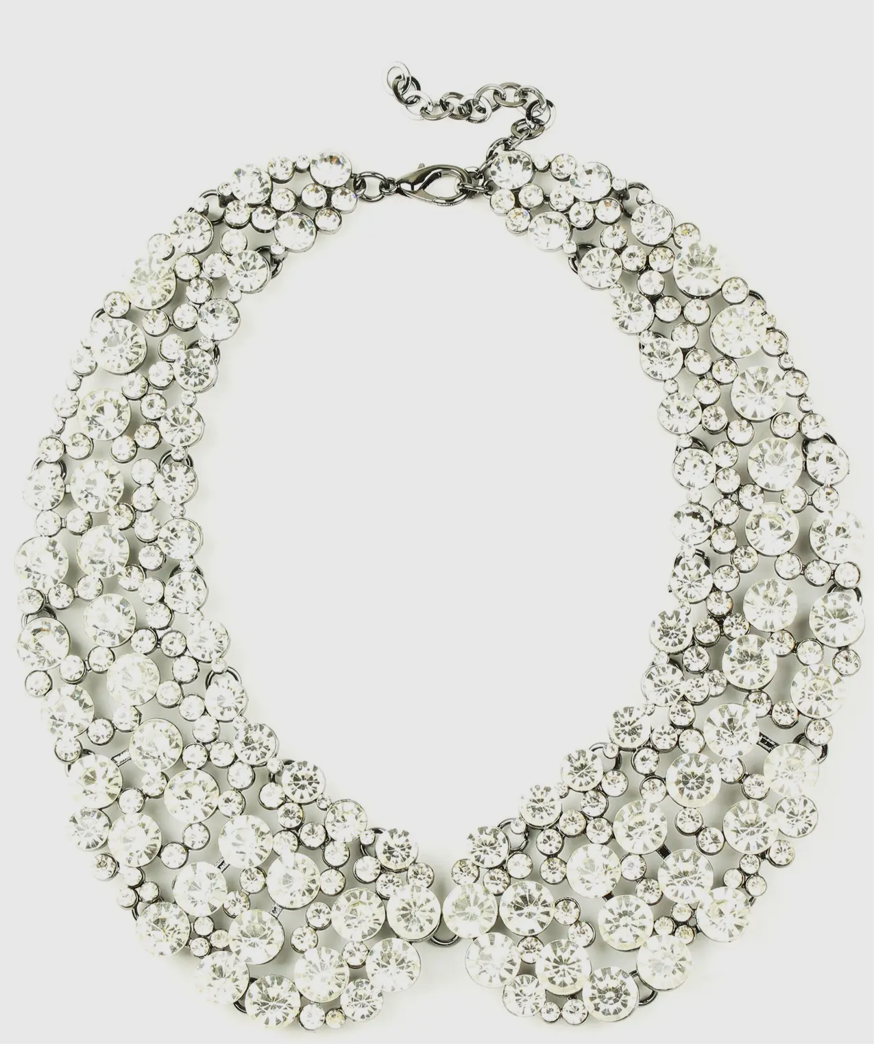 Keisha Silver Collar Statement Necklace