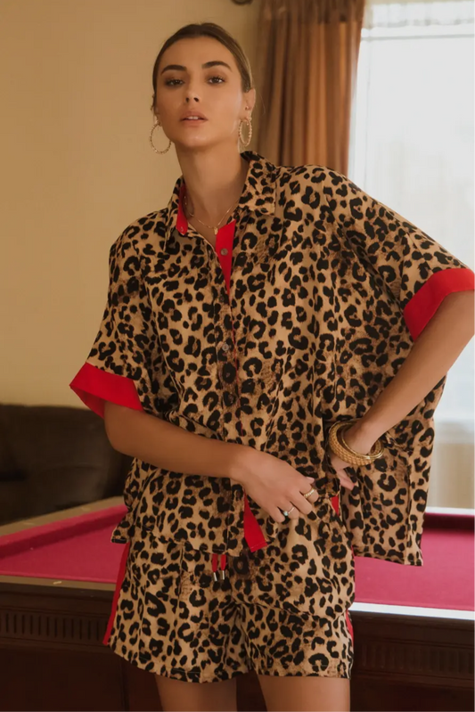 Leopard Set W/A Touch Of Red