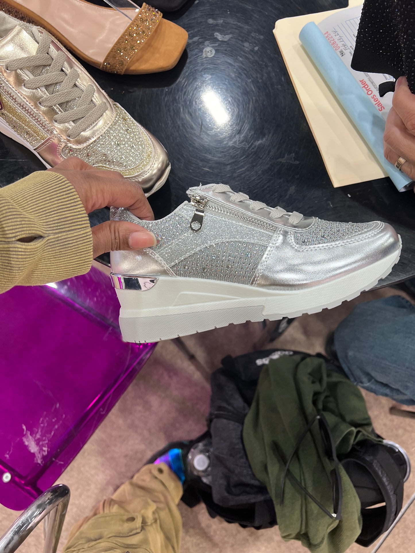 Maxima Metallic Sneaker_Gold or Silver