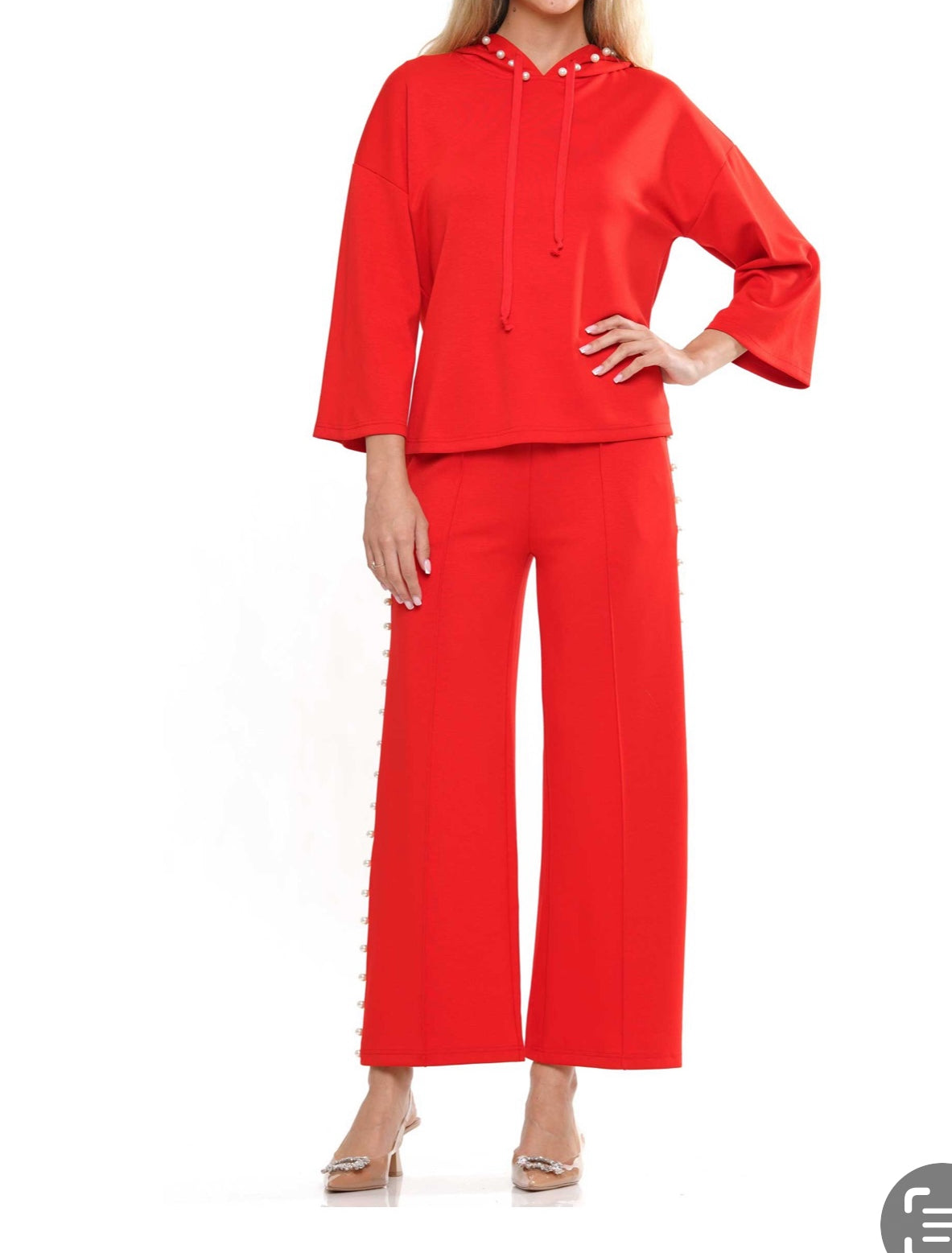 Two 2pc Red Set Pearl w/Hoodie