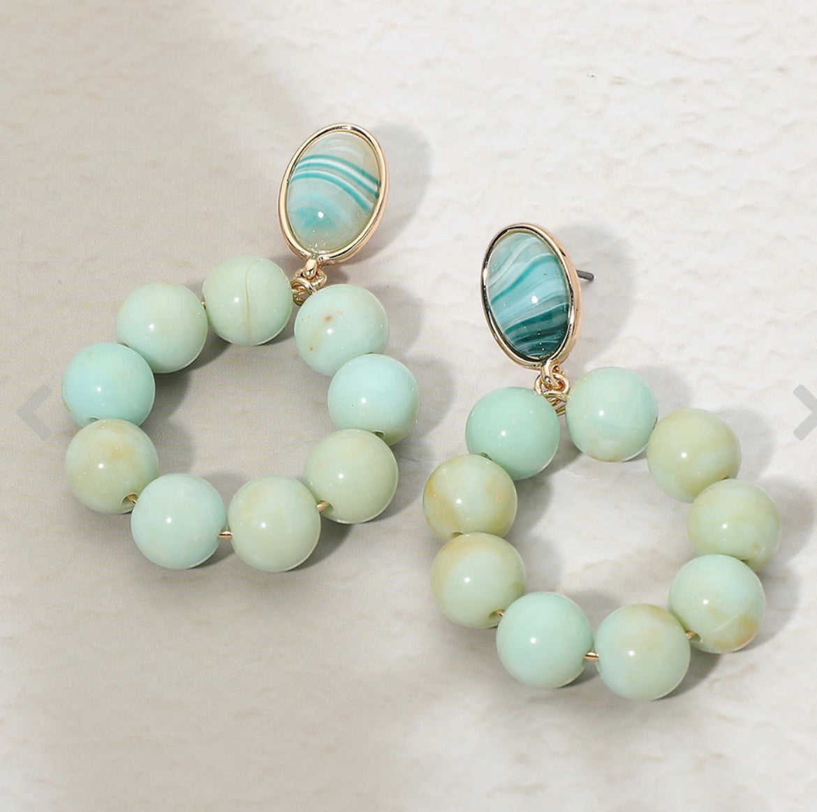 Bold Beaded  Statement Earrings