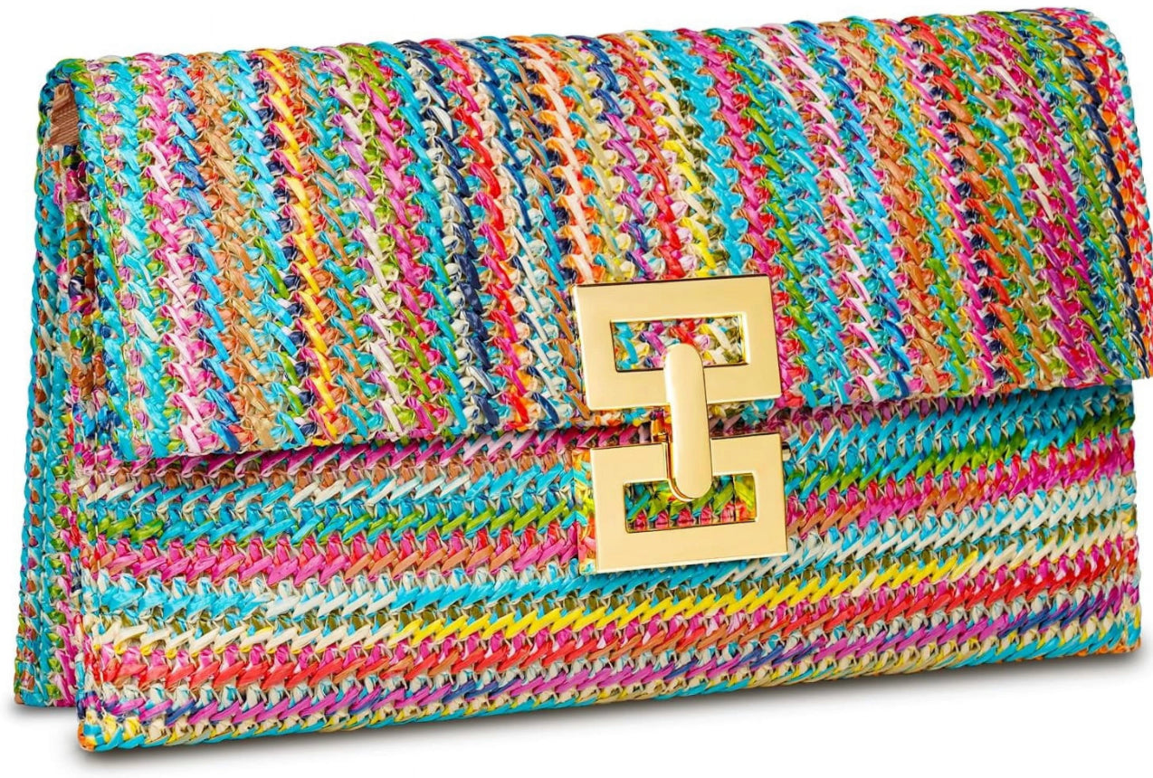 Colorful Stripe Clutch