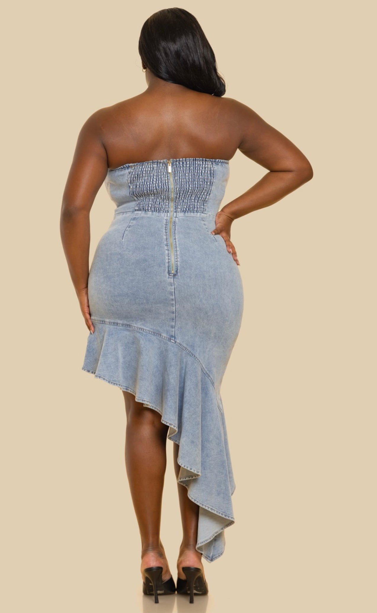 Cinco Straples Denim Dress