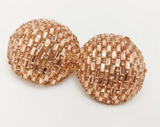 ROSE-GOLD DOME EARRINGS