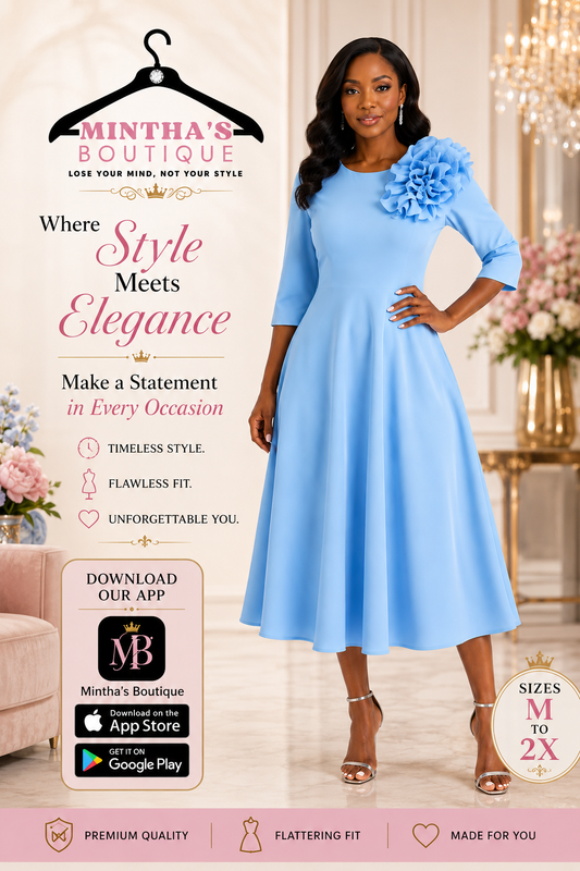 Jodi 3/4 Sleeve Midi Dress