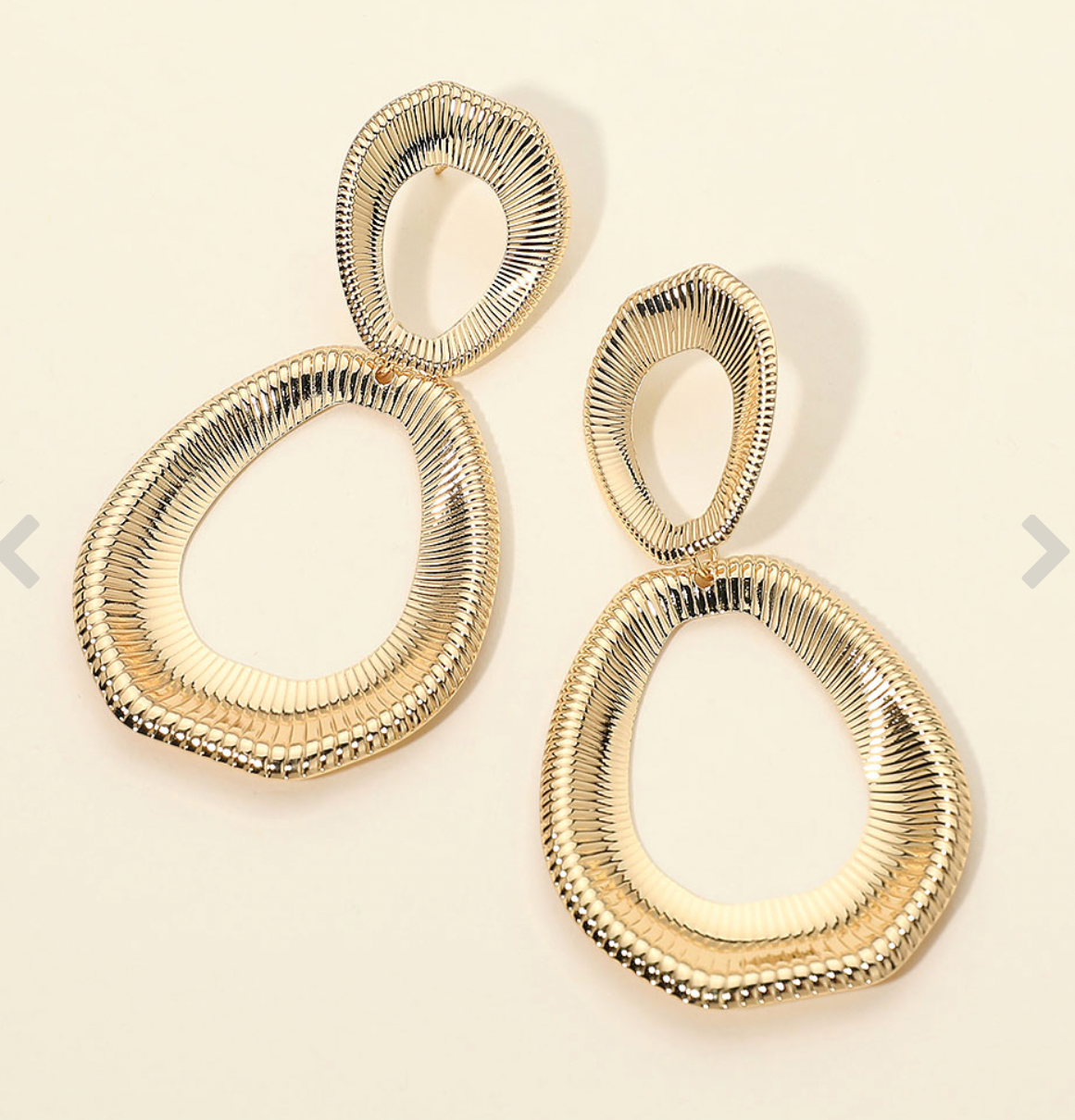 Abstract Hoop Drop Statement Earrings