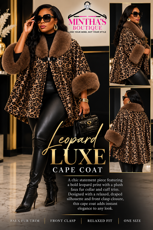Leopard Luxe Cape Coat
