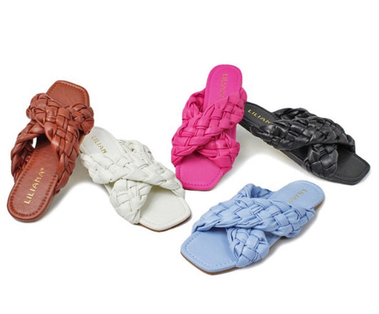 Poppy Woven Slide