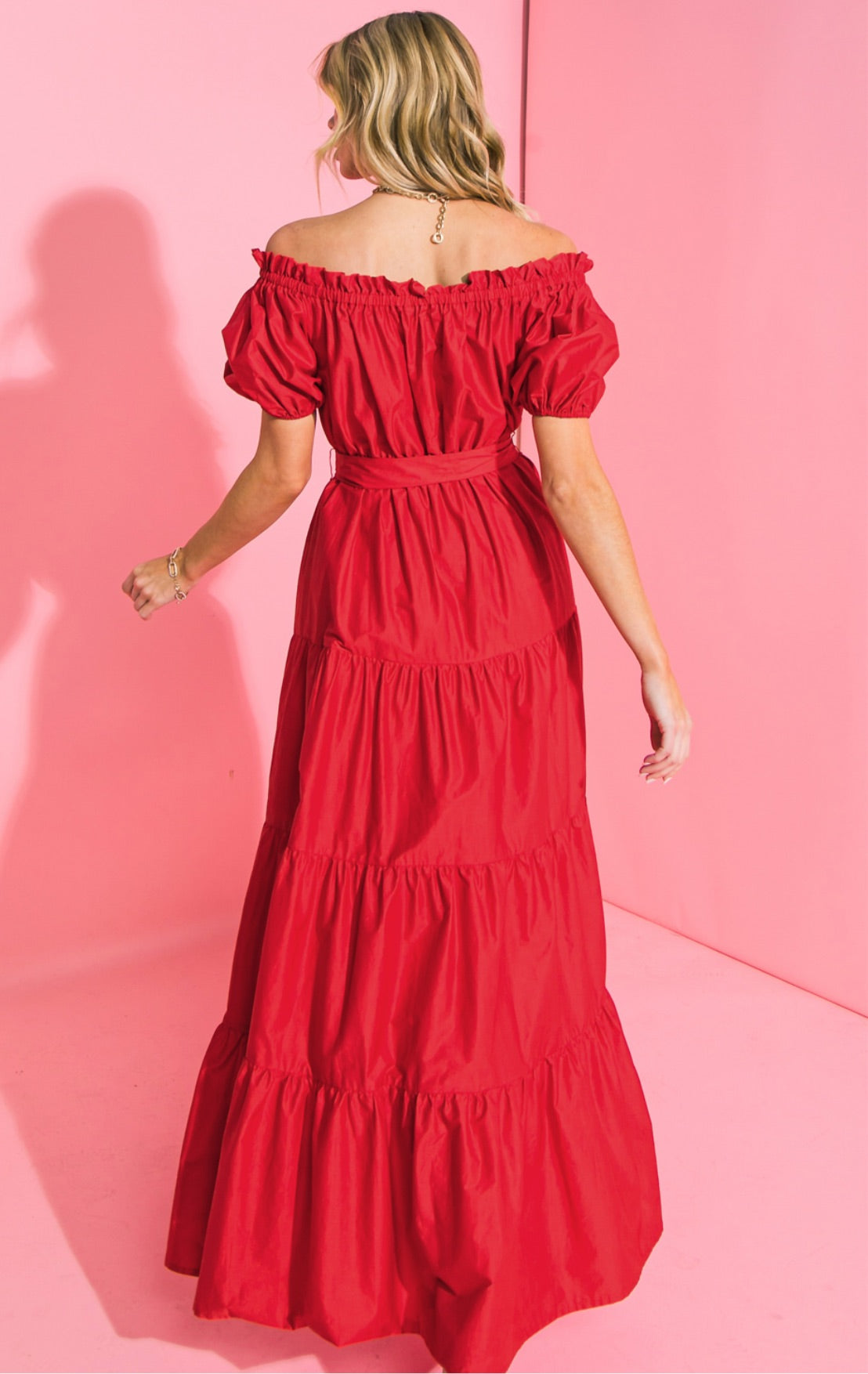 Red Diamond Maxi Dress