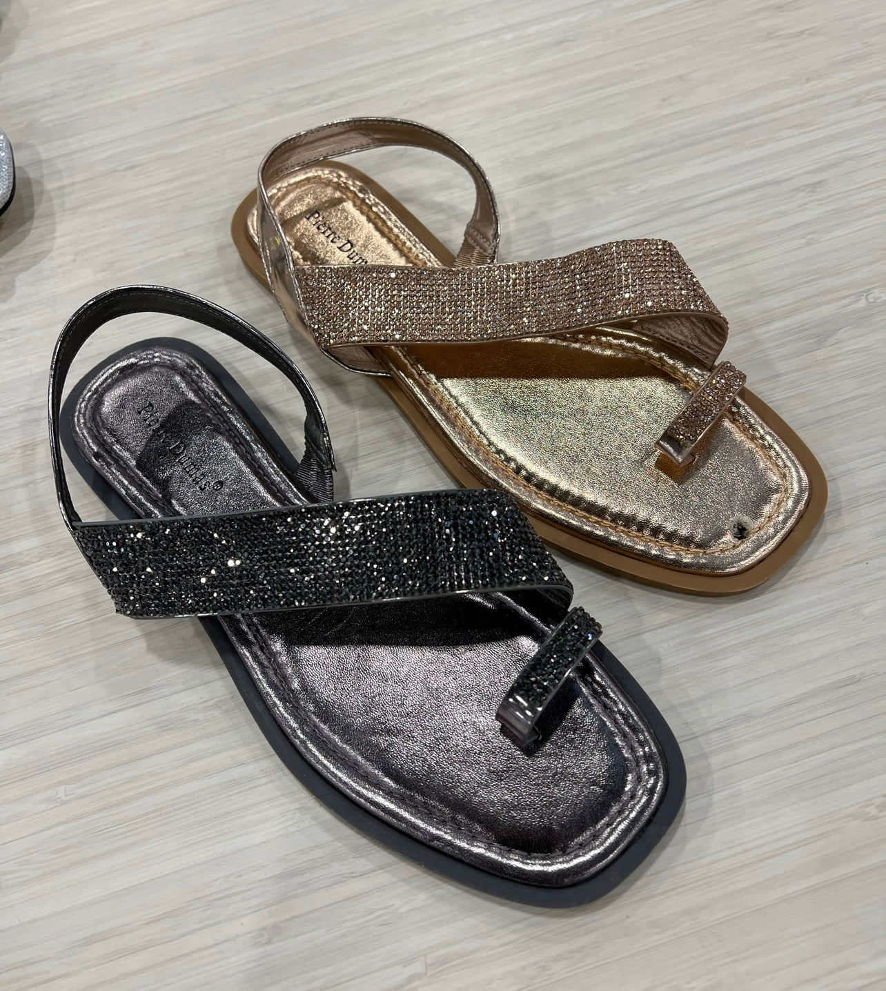 Pewter Rhinestone Sandal