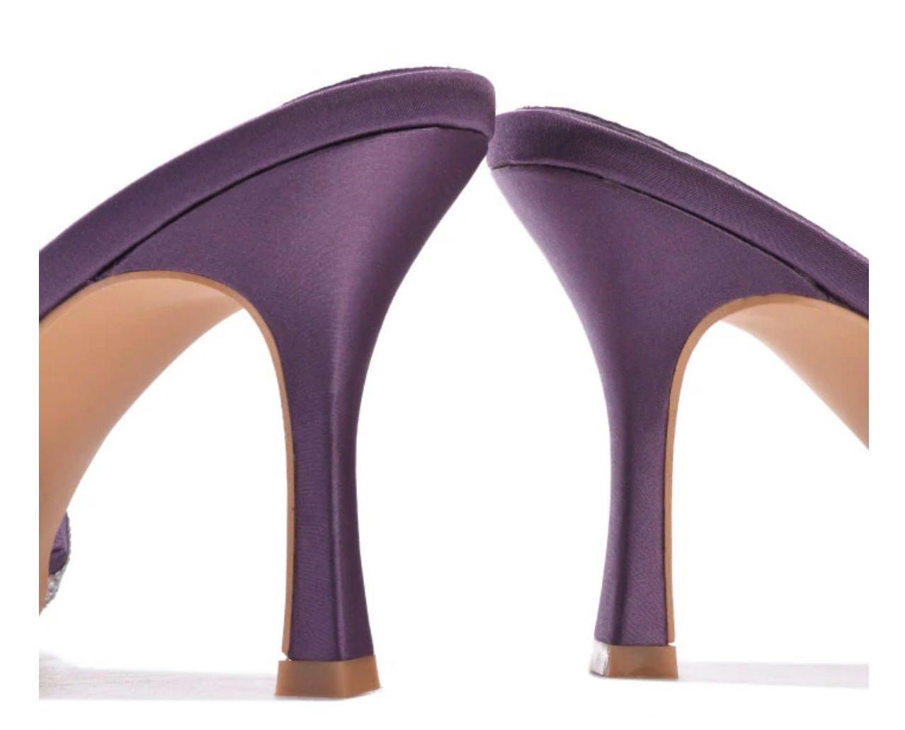 REWIND SQUARE-TOE RHINESTONE BRIADED HEELED MULE