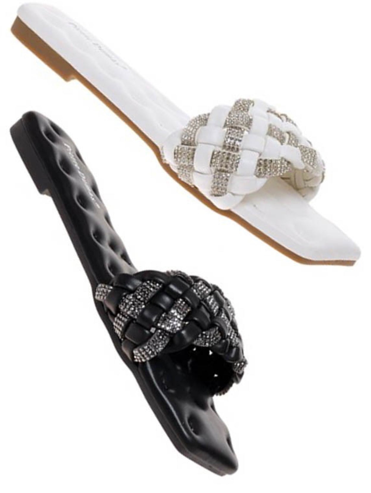 White Dreamy Flat Bling Sandal