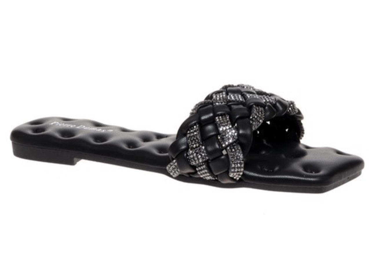 White Dreamy Flat Bling Sandal